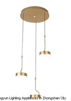 High quality steel golden led hanging lamp decorative pendant light