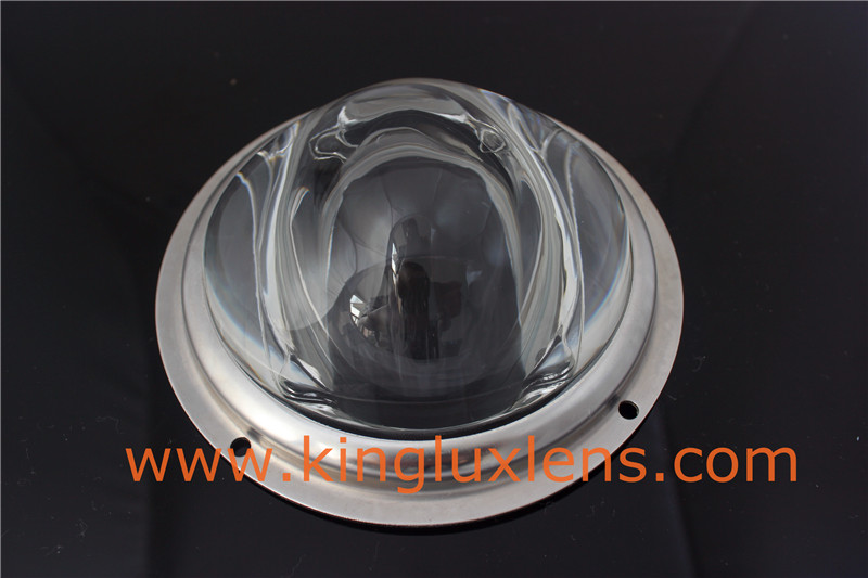 100mm 160*130 degree concave convex optical led glass lens for 10W-100W led street light