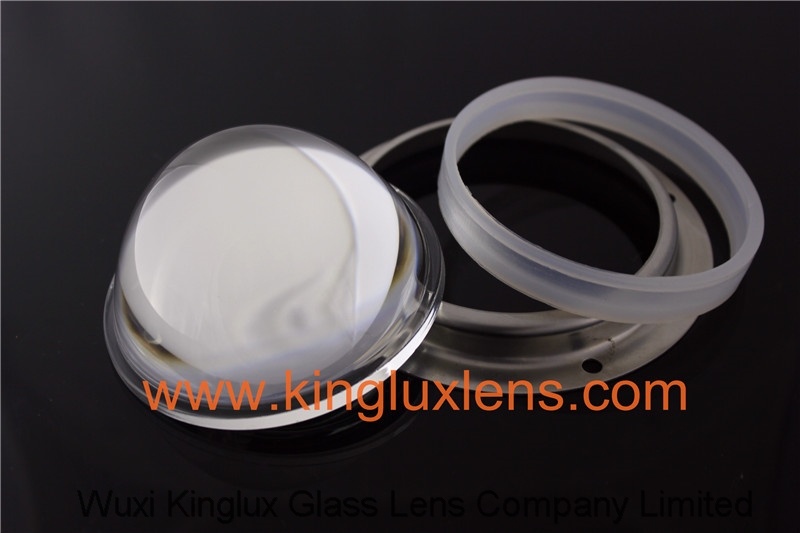 78mm Optical Glass Lenses + Fixed Rings Set For High Power Led