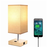 Foreign trade export American hotel desk lamp guest room USB charging solid wood bedroom headboard