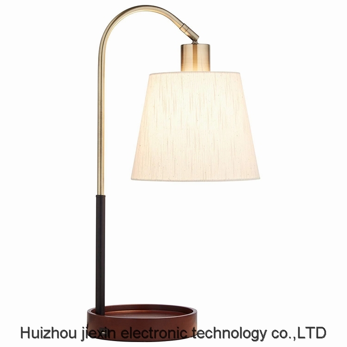 Postmodern foreign trade supply modern minimalist wood USB charging hotel desk lamp