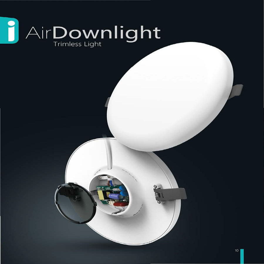 Top quality Dimmable round energy saving recessed 10w 15w 18w 22w LED Downlight AirFF-Round