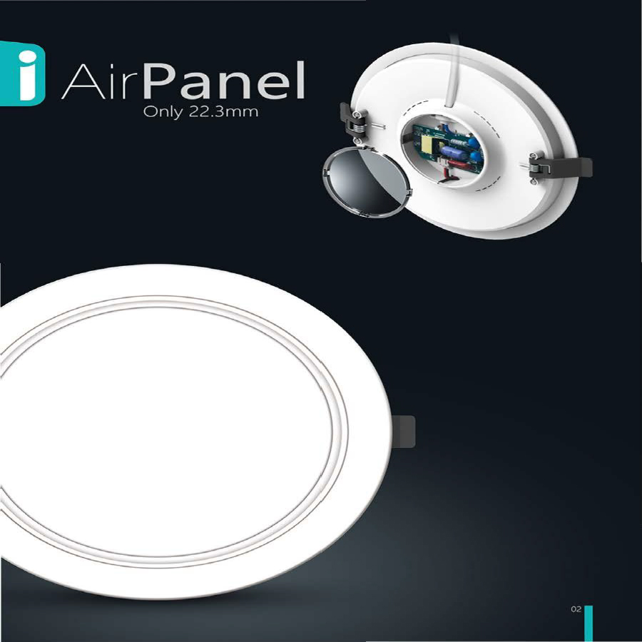 Energy-saving durable high beam angle LED panel light AirPL-Round