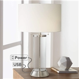 Foreign trade supply modern minimalist AC socket US regulations USB charging table lamp bedside room