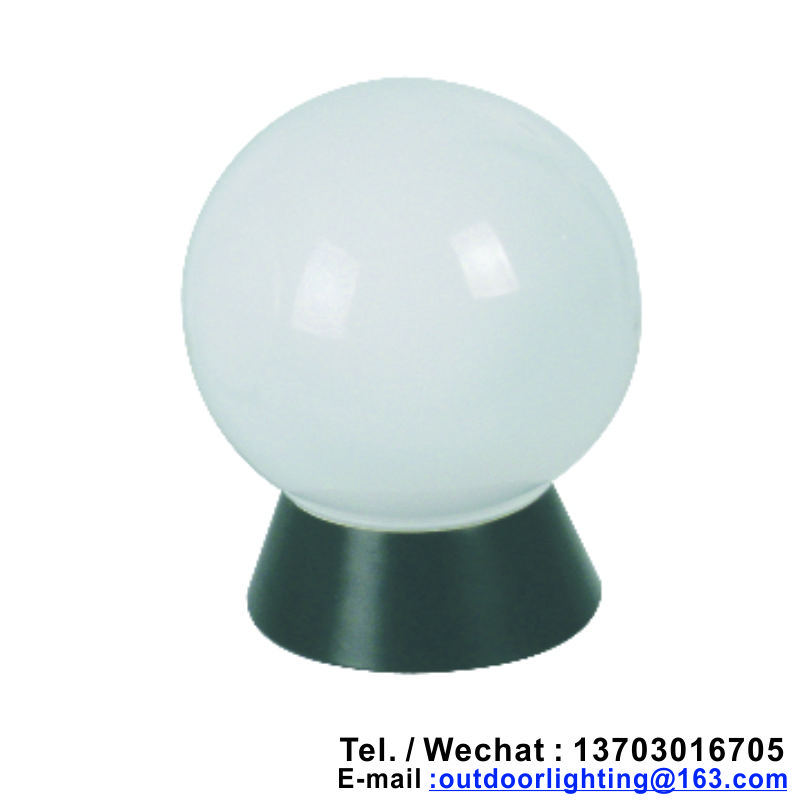 Round Ball Outdoor Garden Lights with E27 Ceramic Holder (Garden Lantern Lights Post Lamp)