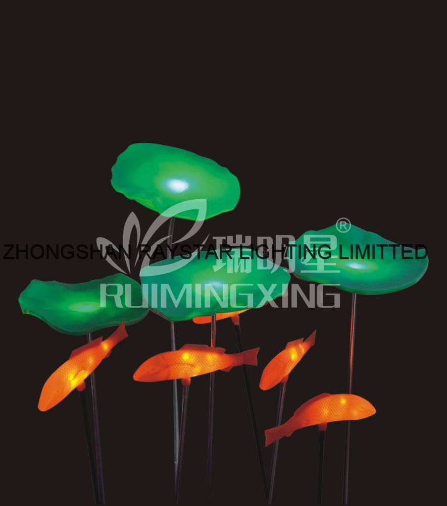 Hot decorative lotus leaf light water light for park from zhongshan