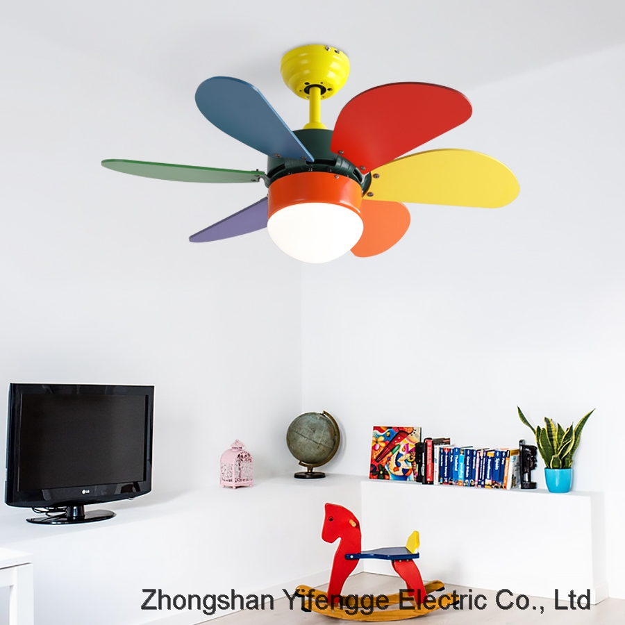 Ceiling fan lamp bedroom led simple fan LED childrens room lamp