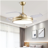 Ultra thin ceiling fan lamp bedroom lamp LED invisible Nordic modern fan
