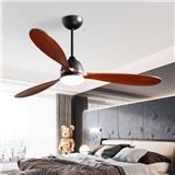 American style ceiling fan with lamp retro frequency conversion bedroom LED lamp