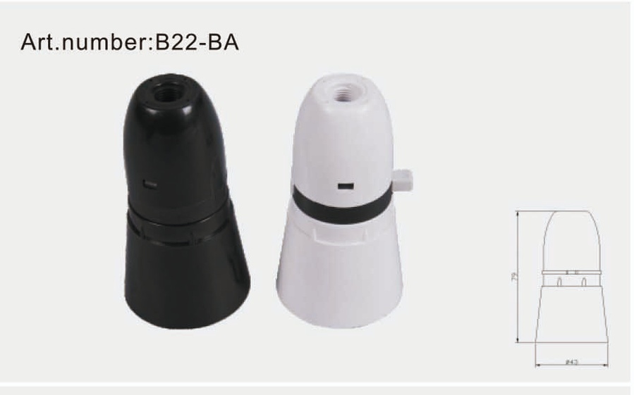 B22-BA plastic lampholder