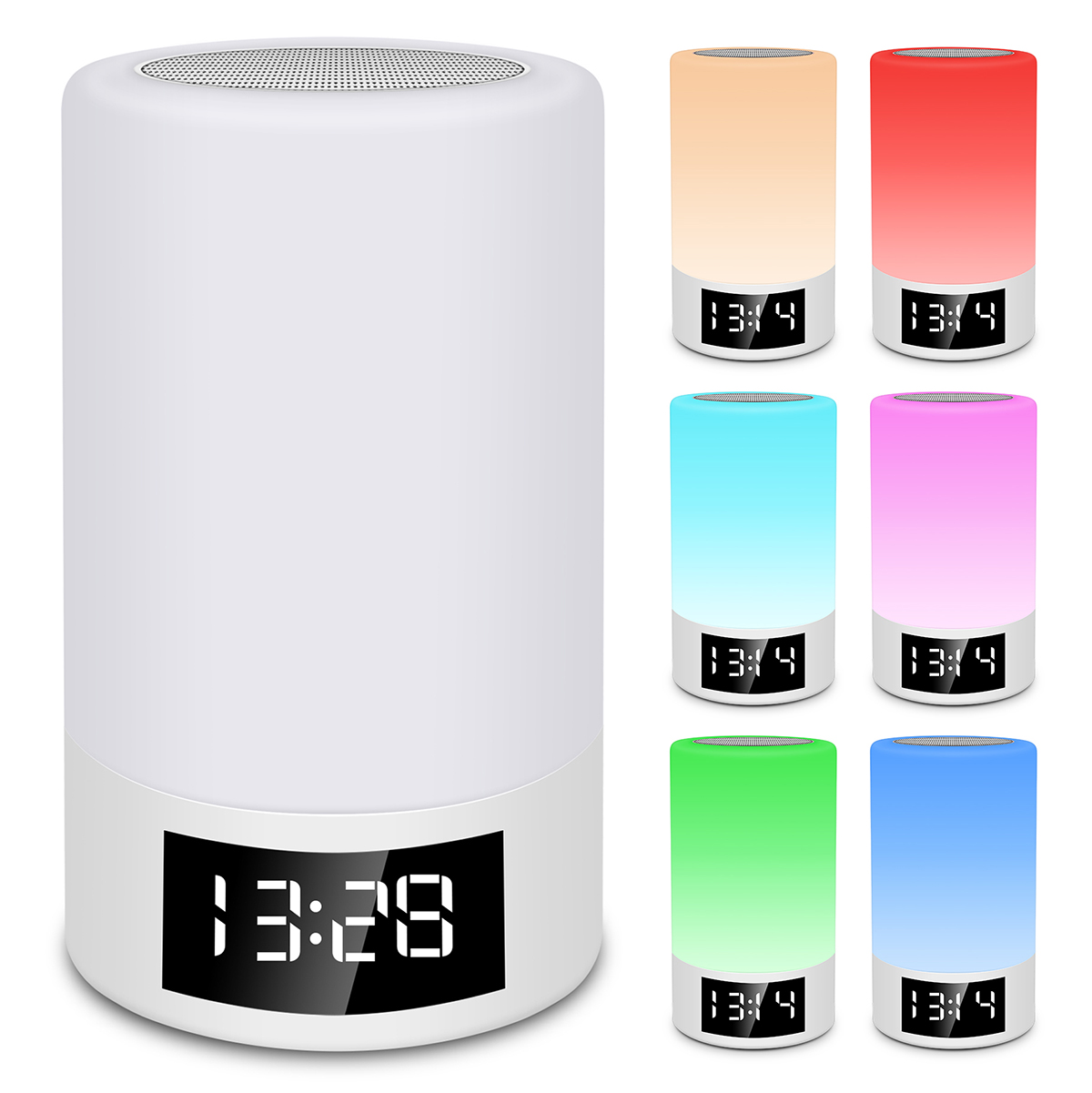 Portable Colorful Smart LED Light Bluetooth Speaker Wireless Connection Hands-Free Answering