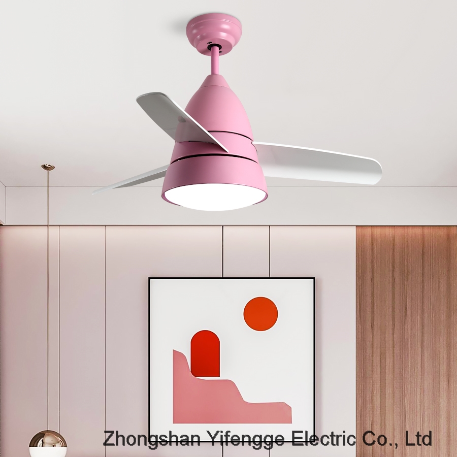 Creative children led simple ceiling fan with lamp