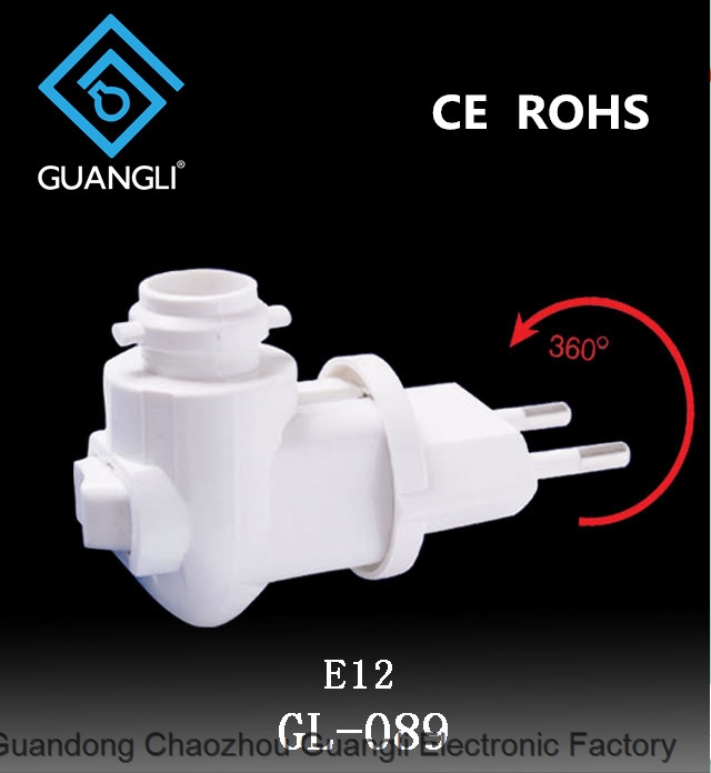 E12 CE ROHS lampholder european porcelain lamp holder rotating electrical plug socket GL-089