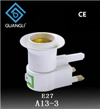 E27 UK standard lamp electrical plug in socket lampholder with switch A13-3