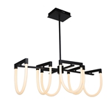 Nordic energy saving design home black iron unique modern led chandelier pendant light