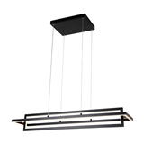 2020 New design DIY cafe industrial style rectangle modern led chandelier pendant lamp
