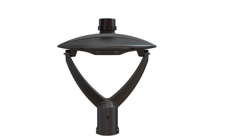 modern post top garden light 150w with double arm