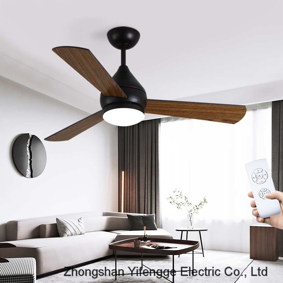 Nordic simple ceiling fan with Lamp Retro living room bedroom lamp