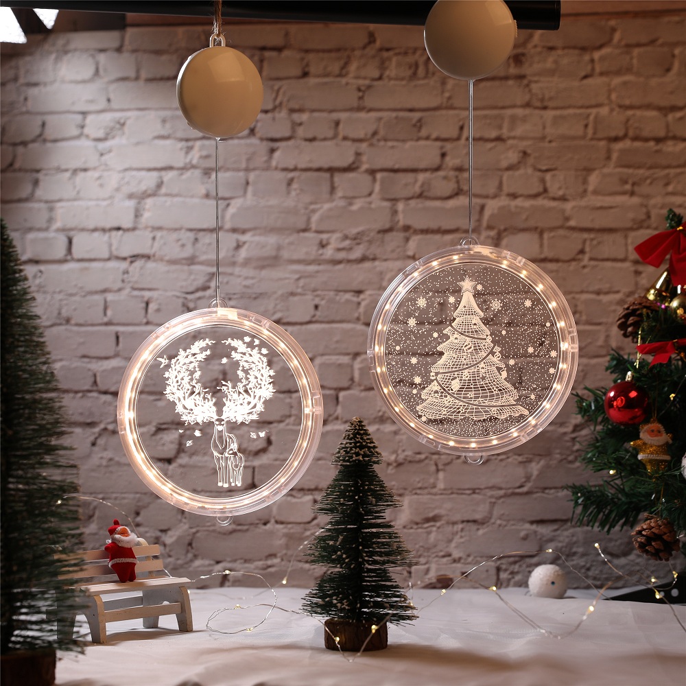 3D Hanging LED Decoration Lights Room Modeling Bedroom Holiday Lighting Window Christmas light