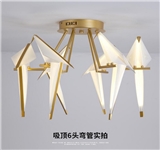 Paper crane and bird ceiling light bedroom living room children’s room ceiling light creative li