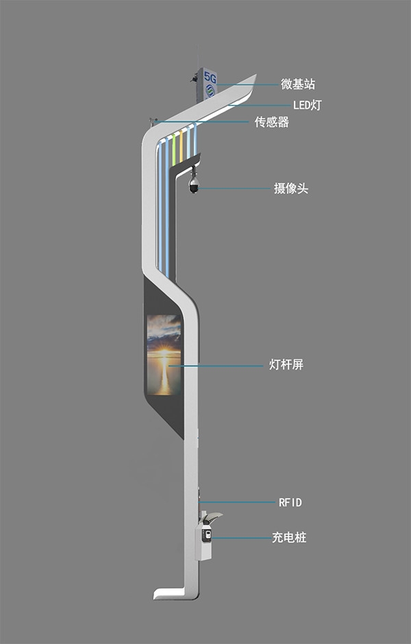 Micro natural smart light pole