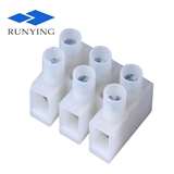 screw white LED lamp push wire terminal block PA66 plastic 3 way 3 pin terminal connector