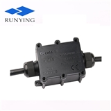 2 Pin 2 way 2 hole Plastic Electrical Connector Box Fireproof IP68 Waterproof Junction Box