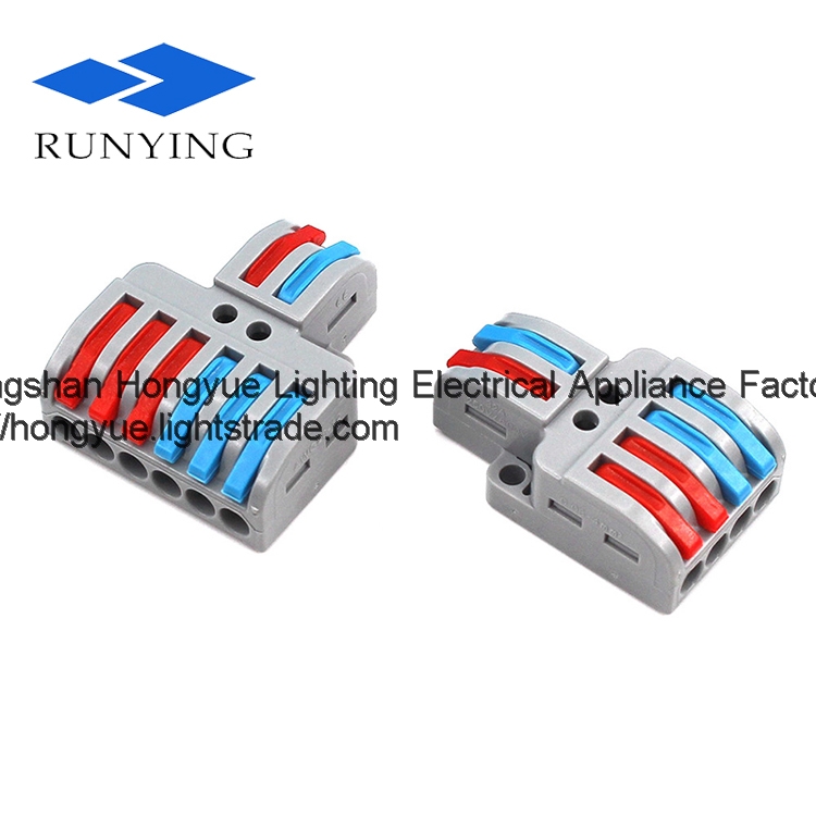 Spring Wire Quick Electrical Terminal Block Splice Clamp Colorful button Led Cable Connectors