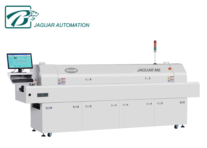 JAGUAR Hot Sale 6 Heating Zone+1 Cooling Zone Lead-free Hot Air Reflow Oven for LED Bulb