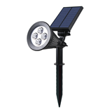 Super high brightness outdoor 4 leds solar spot lights and landscape yard lawn wall waterproof