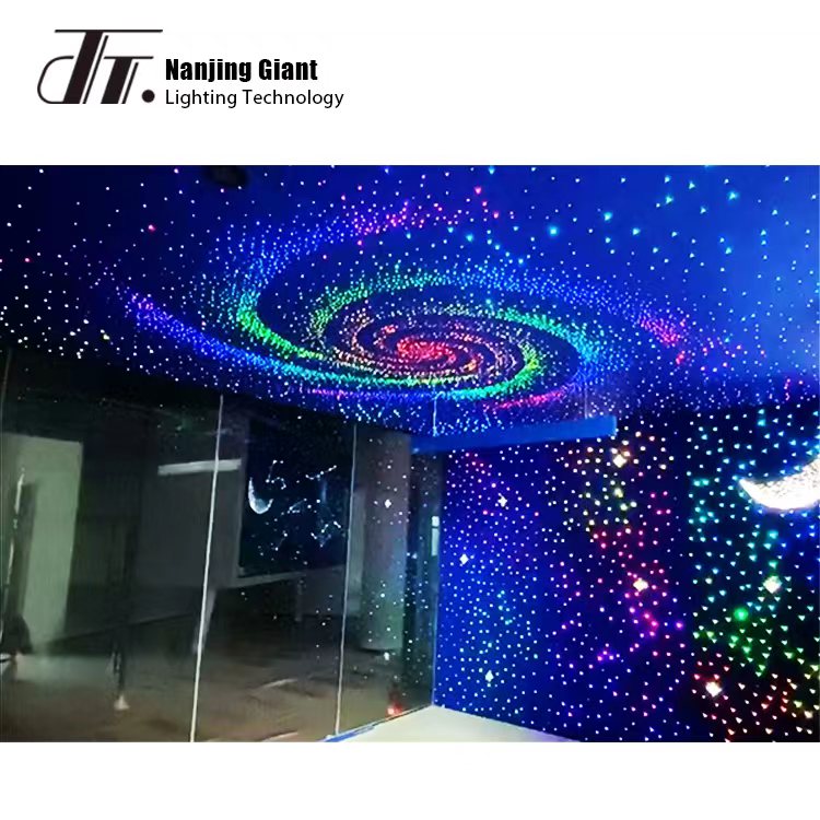 Led plastic fiber optic star tile panel night view twinkle star light for indoor roof decoration