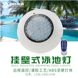 RGB LED Underwater Surface-mounted Swimming pool light ABS fountain light 18W 24W Remote control