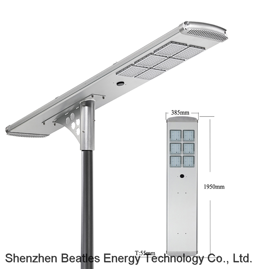 Hot Sales 100W 120W Integrated Solar Street Light With Motion Sensor Intelegent Lighting Outdoor