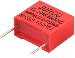 Y2-650VAC metallized film box capacitor MPP-BOX