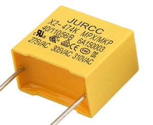 X2 safety capacitor for suppressing electromagnetic interference of power supply