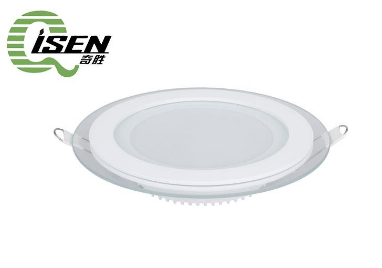 Concealed round glass panel light