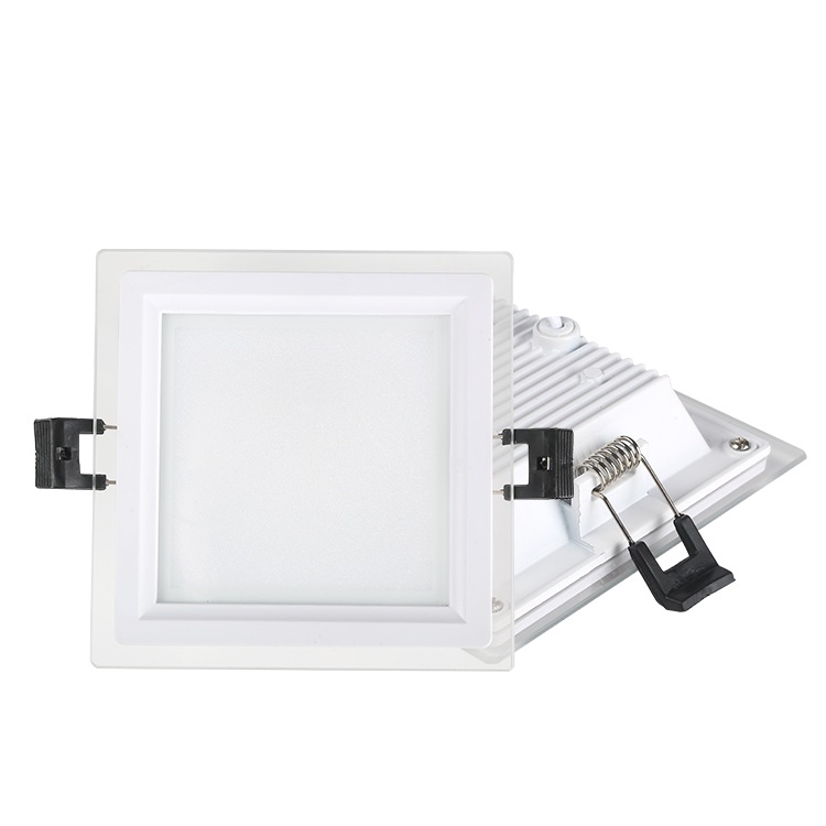 Top quality commercial indoor retail lighting recessed smd 6w 9w 12w 18w 24w 30w glass led panel