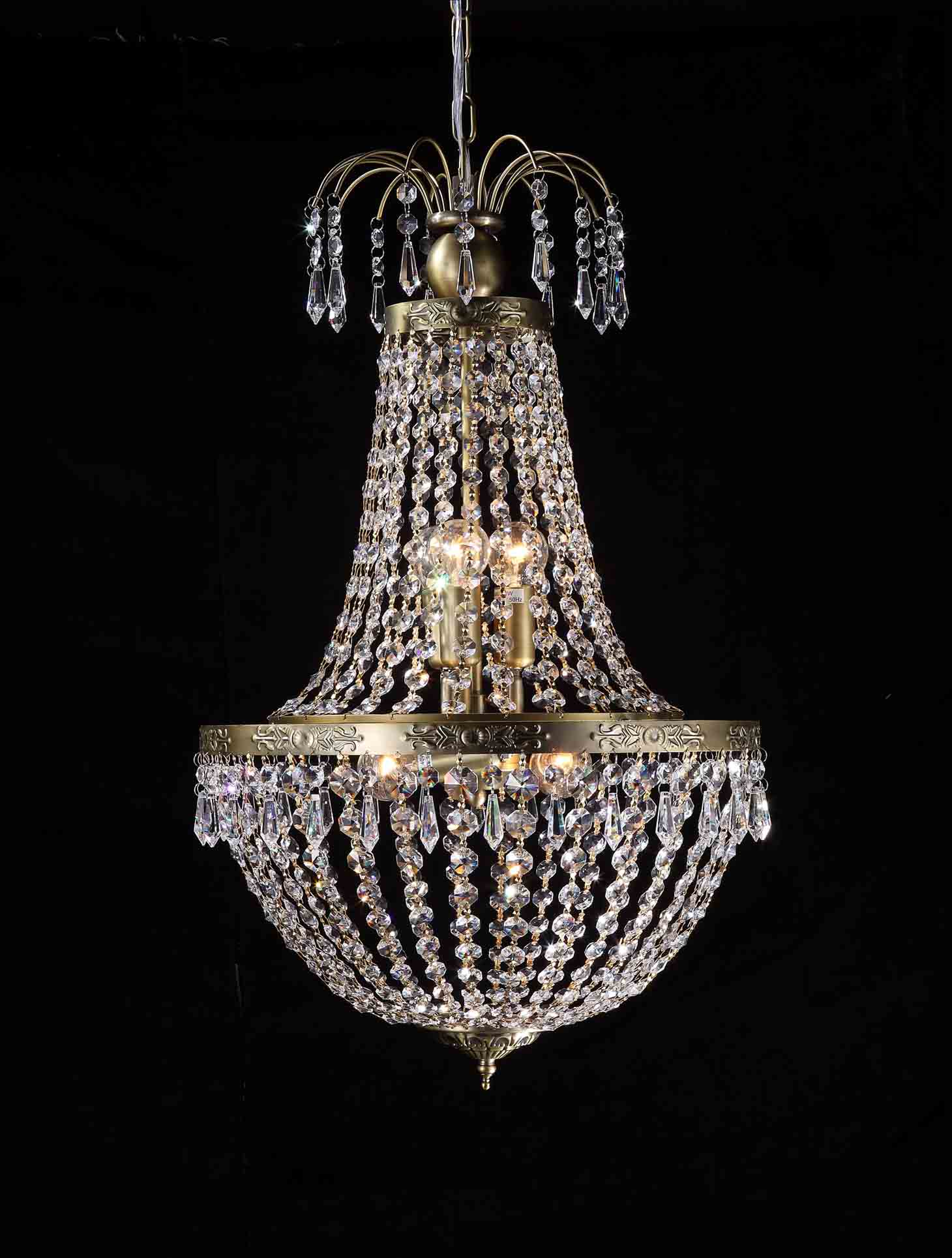 828-D420xH650 L6 Crystal chandelier