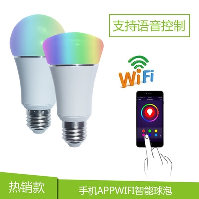 wifi smart bulb voice control wifi bulb smart bulb RGB+W E27 B22 E14