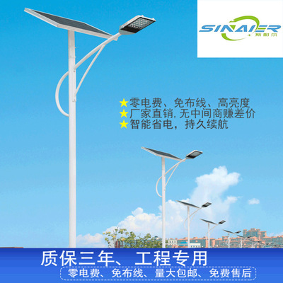 Solar Street Light Conch Arm 6m 30W New Countryside Construction Municipal Engineering Model Factory