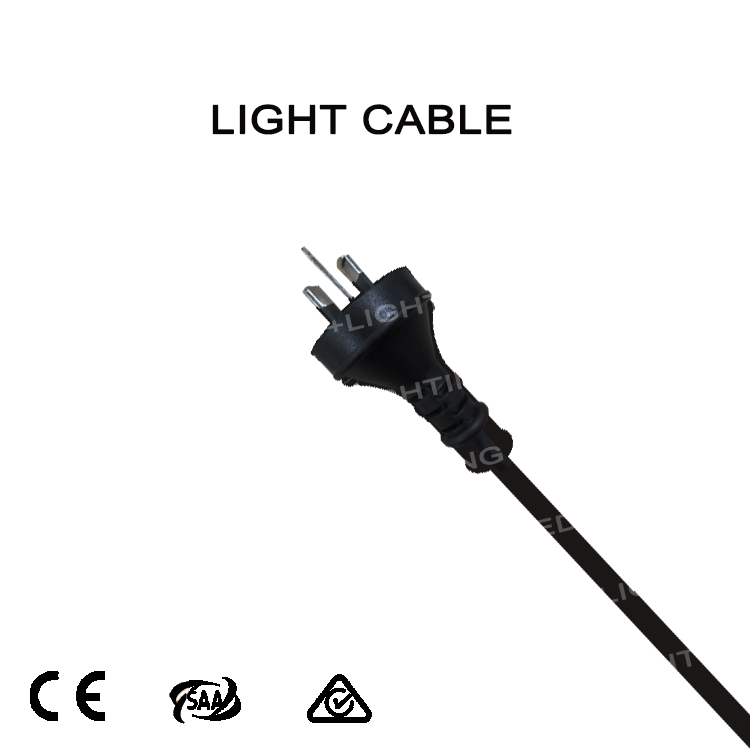 SAA Australian Power Cord 3 pin Light Cable 3*0.75 Customized