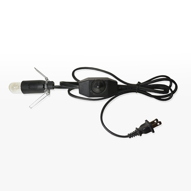 Salt light power cord US 2 Pin plug with 303 On off