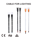 VDE 2 Core DC Male and Female Terminal Pair Wire 15cm Cable for Lighting Drive Connection Line