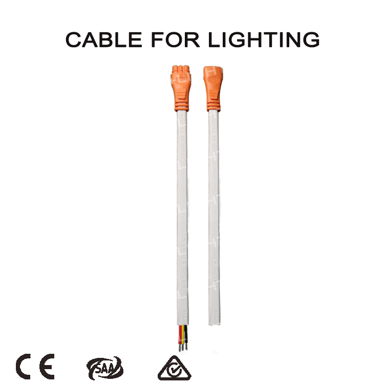 VDE DC Male and Female Terminal Pair Wire 15cm 3 Core Led Driver Power Connection Cable