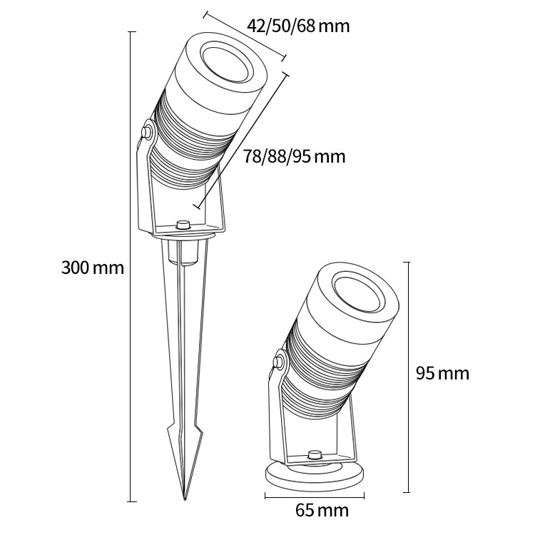 Factory price Aluminum LED spike light IP65 waterproof modern led garden light for lawn