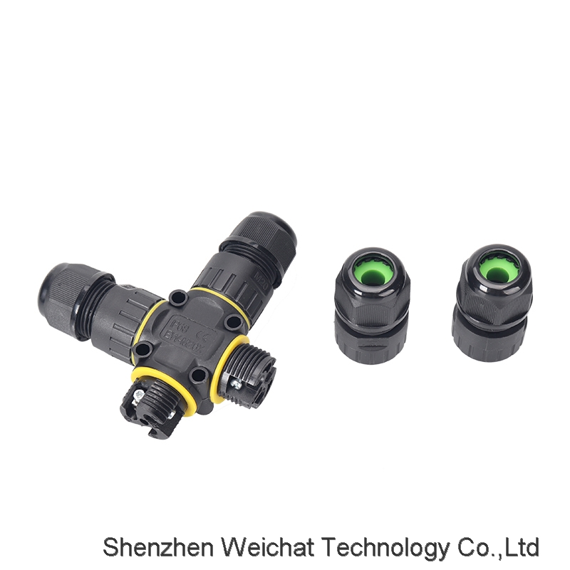 Ip68 Electrical Waterproof Outdoor Lighting X Type Cable Connector