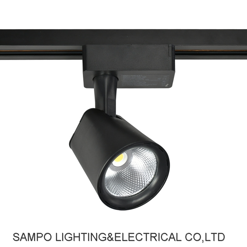 LED Track Light 30W Driver Adapter Combined Dimmable 3 4 Phase Wire Adjustable COB Spot Mini Rail LE