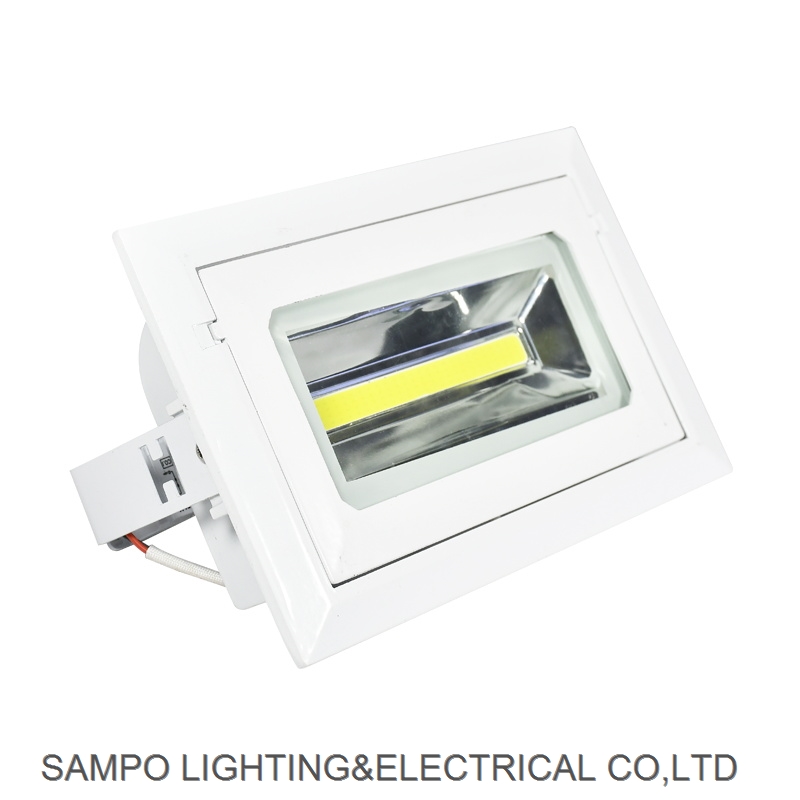 Commercial Lighting SMD 20W 30W 40W 50W 60W Dimmable Rectangular Recessed Downlight