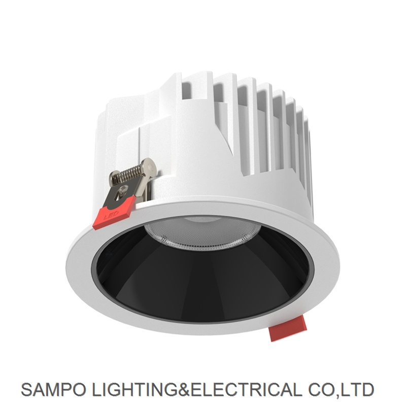 CE RoHS SAA Commercial Lighting Fixture Dali Dimmable IP20 IP44 Anti-Glare Ceiling Recessed LED Down