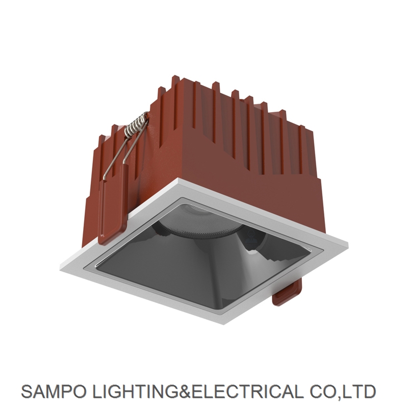 Round Square Shape Ceiling Recessed Anti Glare COB 7W-70W 2 3 4 5 6 8 Inches 50MM 110 180MM Cut Out